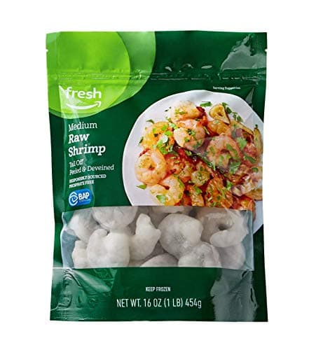Amazon Grocery, Medium Raw Shrimp, 16 Oz (Previously Fresh Brand, Packaging May Vary)